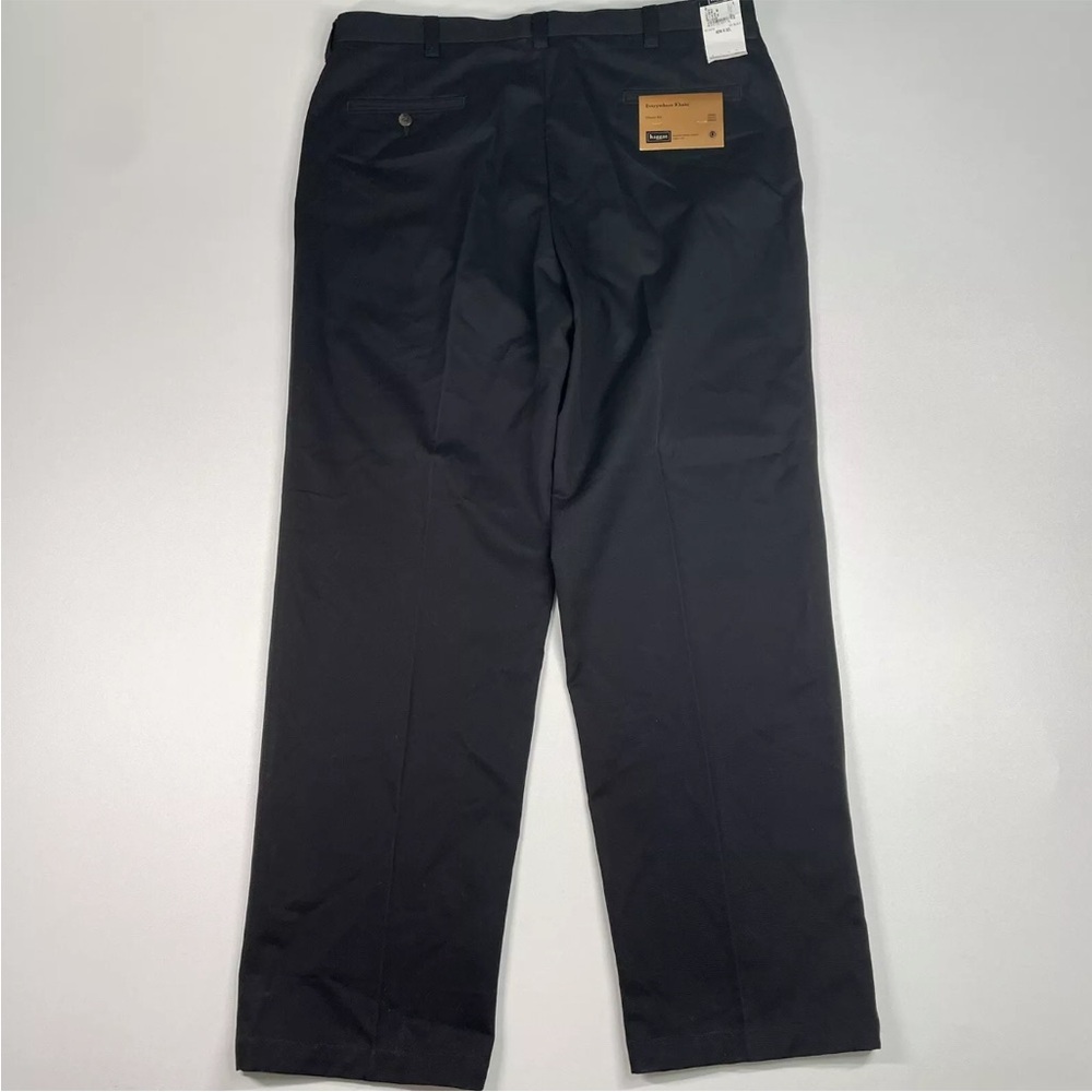 Haggar Pants Men’s 40x32 Black Everywhere Khaki Trousers MEASURES 38x32 NEW